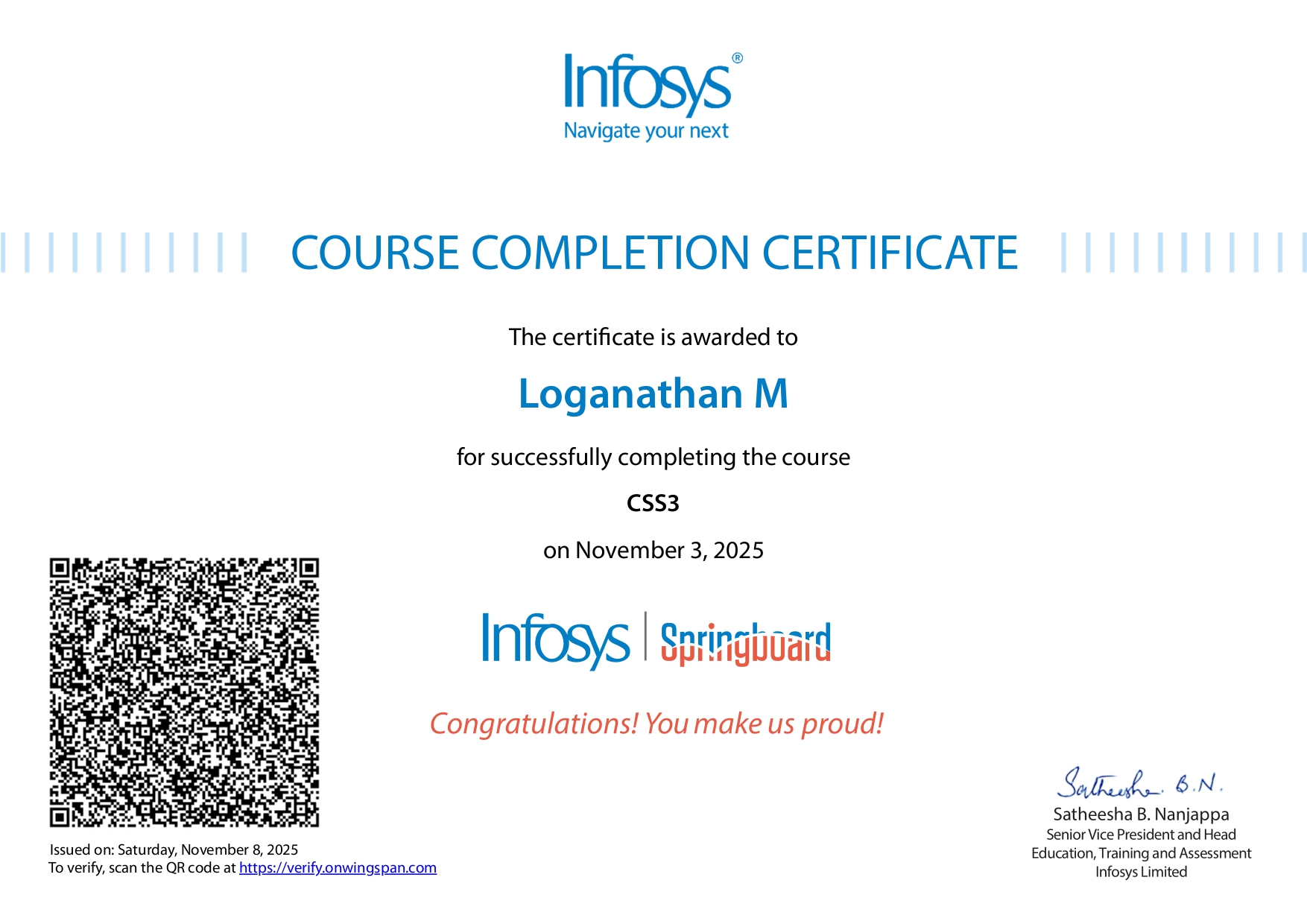 CSS3 Certificate